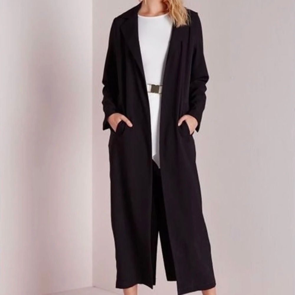 Missguided Long Sleeve Maxi Duster Coat